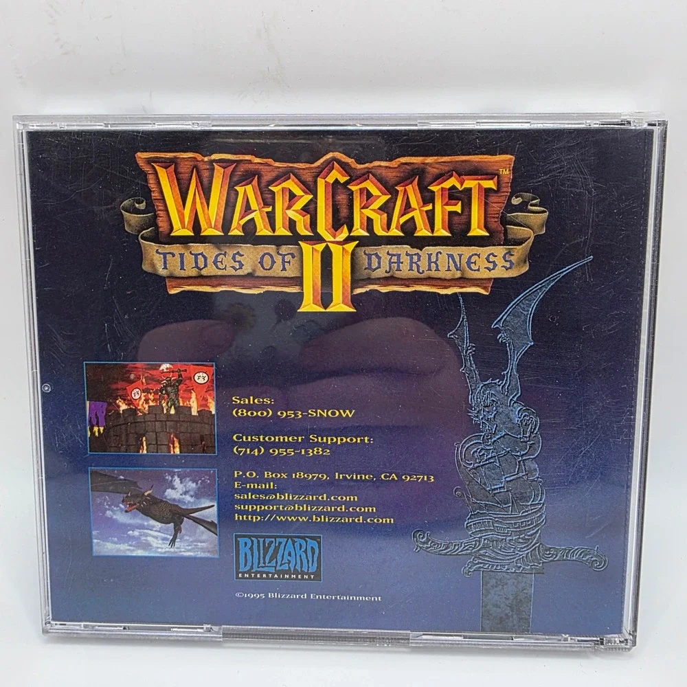 Warcraft II Tides of Darkness MS-DOS CD-ROM 1995 Blizzard Entertainment Vintage